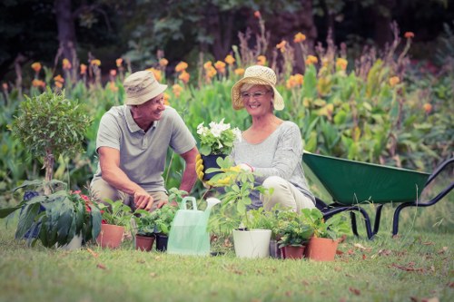 Front view of gardening team in Barking providing services