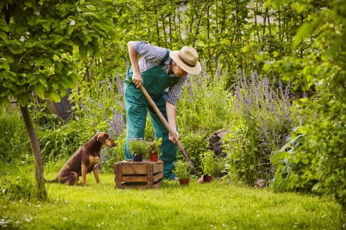 Segregated recycling bins for garden waste and recyclables